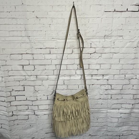 Patricia Nash Crossbody Purse Tan Suede Leather Fringe Bag - Picture 15 of 16